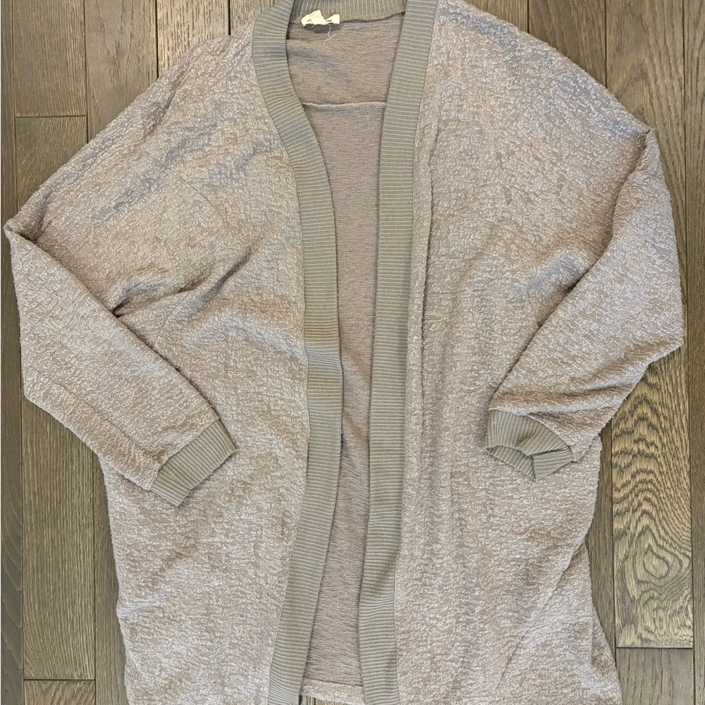 Brown/Grey Textured Long Women's Sweater